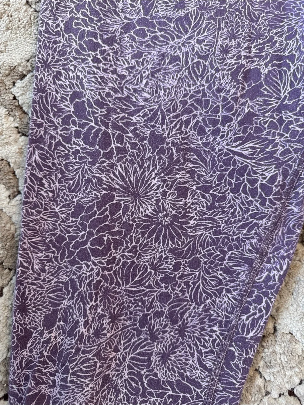 lululemon athletica Lavender Floral Capri Leggings
